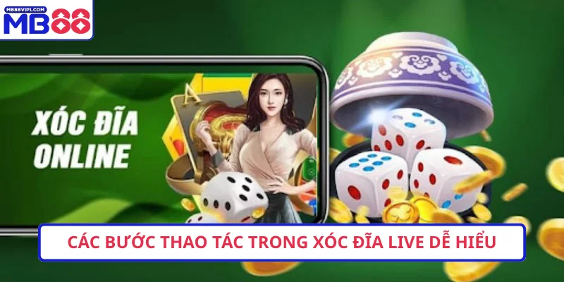 Các bước thao tác trong xóc đĩa live dễ hiểu